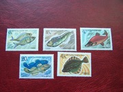 ZSRR 1983 MNH Mi. 5294/98 Fauna Ryby