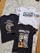 3 bawełniane T-shirt/ koszulki z krótkim rękawem dla chłopca roz 134