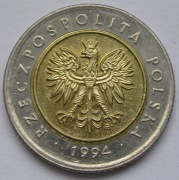 Polska 5 złotych 1994 - ad