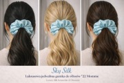 Jedwabna gumka do włosów 22 Momme Sky Silk Size L