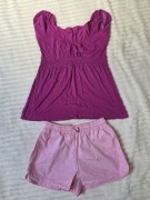 Zestaw dla dziewczynki spodenki i t-shirt na lato rozmiar 152  S