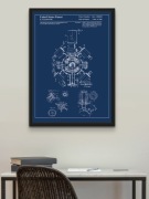 Plakat Reaktor Jądrowy Fuzja Nuclear szkic, bez ramy