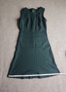 Sukienka Zara Basic, butelkowa zieleń, bez rękawów M