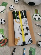 Organizer na gumce na notatnik handmade prezent dla fana piłki nożnej 