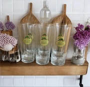 Wysoka szklanka 6 szt 350 ml nowe szkło zielony ogród do soków wody zestaw