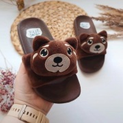 Kapcie brązowe 30 misie z misiami pluszowe miękkie z uszami