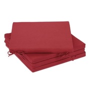 Zestaw 4 poduszek na krzesła czerwone 40x40cm