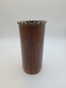 Wazon ceramiczny tuba 25,5 cm koronka dekoracja na kwiaty