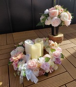 Kompozycja nagrobna wianek + wazon komplet