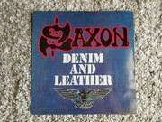 LP - SAXON - Denim And Leather - UK press EMS 1163