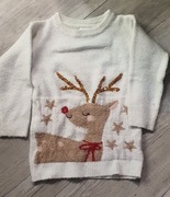 Puszysty sweterek z reniferem Pepco So Cute – Rozmiar 98