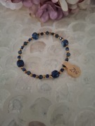 Bransoletka handmade z naturalnych kamieni hematyt szafir lapis lazuli