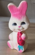 Nowa figurka gumowa PRL królik gumiak vintage ZSRR piszczałka 