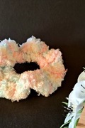 Gumka do włosów scrunchie pluszowa na szydełku Frotka handmade Unikorn