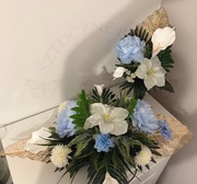 stroik kompozycja bukiet komplet na grób cmentarz wszystkich świętych 