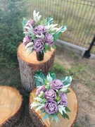 Zestaw nagrobny cmentarz róża wrzos