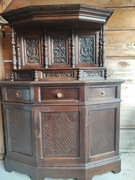 Kredens dębowy, brąz, vintage