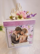 Exploding box pudełeczko z życzeniami z okazji ślubu dla Młodej Pary 