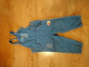 Ogrodniczki materiałowe cienkie rozmiar 80