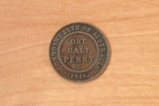Moneta Australia 1916 ONE HALF 1/2 PENNY (pół pensa)