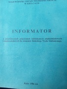 Informator o połączeniach telefonicznych węzła Kieleckiego 1986 