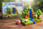 klocki magnetyczne 132 elementy plus figurki inspirowane gra Minecraft