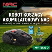 Robot koszący akumulatorowy 1800m2 20V 4,4Ah Nac RLM1800G2-T OGRODOWY