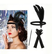 Kostium strój przebranie damski zestaw Flapper Girl Styl Wielki Gatsby nowe