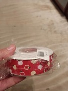 taśma rypsowa czerwona w jabłuszka 20m szer. 25mm 