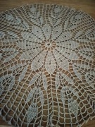 Obrus serwetka szydełkowa okrągłe cacko misterne rękodzieło śr60/