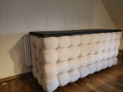 Stylowy barek / lada recepcyjna tapicerowana – efekt glamour