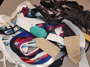 Recykling pasmanteria  paski tasiemki gumki