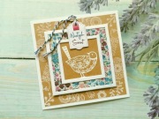 Kartka wielkanocna handmade 15x15cm+koperta 4#5