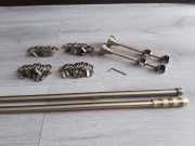 Karnisz w kolorze mosiądzu szer. 180 + końcówki