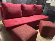 Nowa kanapa CEZAR z funkcją spania,pojemnikiem i podnóżkami