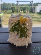 Lampion, wazon z makramy 