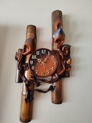 Zegar ścienny skórzany 