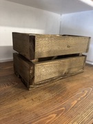 Drewniana skrzynka ręcznie robiona – loft / rustykalna dekoracja