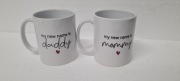 2x Kubek z napisem Mama Tata Mommy Daddy NOWE