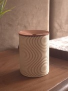 Popielniczka na wkłady IQOS pojemnik fala 3D | Beż/Brąz | Polski produkt