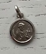 KOLEKCJA MEDALIKÓW: Święty Franciszek. Ag 925.