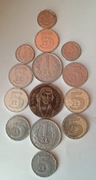 Zestaw 14 monet PRL- 1 zł, 5 zł, 10 zł. Lata 1983-1990.