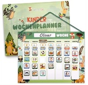 Tygodniowy  planer dla dzieci magnetyczny Montessori  tablica Niemiecki