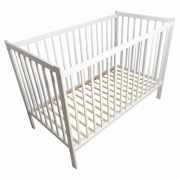 Łóżeczko Dziecięce 120/60 (66) drewniane, białe 