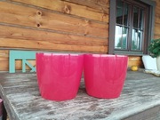 Osłonki plastikowe na doniczkę duże 2 sztuki