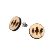 Kolczyki Biżuteria z drewna Country Western Kowboj Prezent 