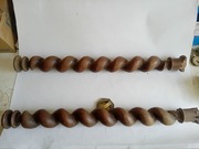 Kolumienki kręcone dębowe antyk