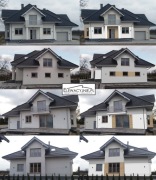 Projekt elewacji na czterech ujęciach na wprost