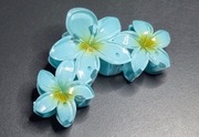 Spinka do włosów potrójny kwiat błękitny
