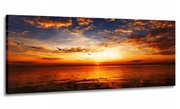 OBRAZ PANORAMA ZACHÓD SŁOŃCA 150x60 NA PŁÓTNIE